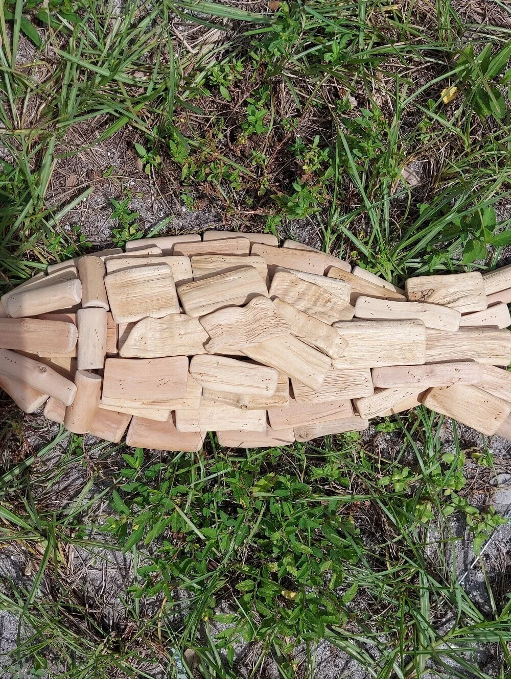 Natural Driftwood-Style Aquarium Ornament - Beige